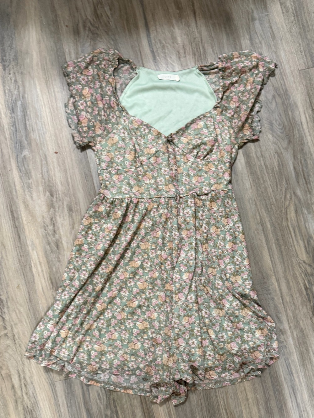 Lush Mint Green Floral Lined jumper